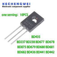 10pcs BD237 BD679 BD680 BD681 BD682 TO-126 BD238 BD677 BD678 BD875 BD435 BD436 BD441 BD442 TO126 Tra