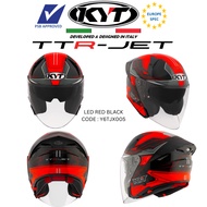 KYT TTR Jet LED Red / Black Helmet | PSB Approved Helmet | Motorparts Asia