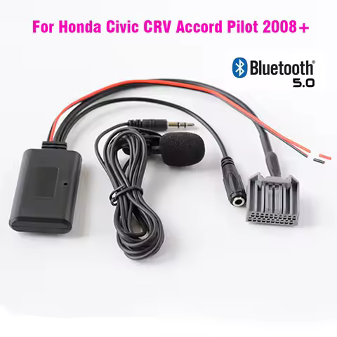 Car Bluetooth 5.0 Wireless Phone Call Handsfree AUX In Adapter 20pin for Honda Civic CRV Accord 2008