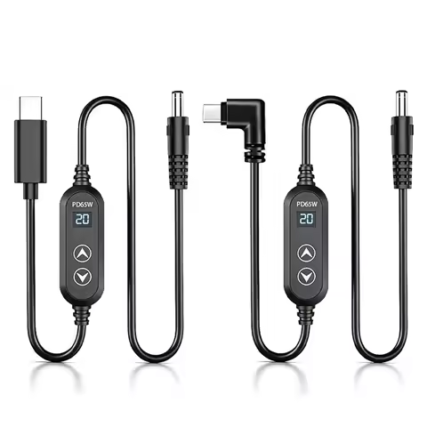Type C To DC PD Adapter Cable with Adapter Adjustable 5V/9V/12V/15V/20V Boost Line Type-C to DC Cabl