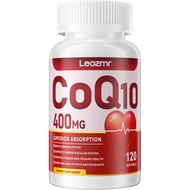 Coenzyme Q10-400mg-Soft Capsule Contains PQQ, BioPerine and Omega-3, Coenzyme Q10 (Pan- ) Supplement