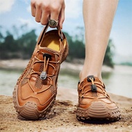 Male Sandals Luxury Men Leather Sandals Summer Beach Leather Shoes