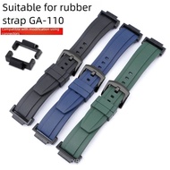 GA-110 Fluororubber Strap for Square Digital Watch, High End FKM Material Band Compatible with Class
