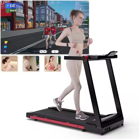 3.5HP Foldable Treadmill 350lbs Adjustable 6% Incline Walkingpad for Home/Office LCD APP Data Treadm