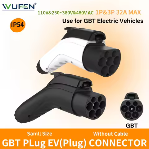 WUFEN EV Charger Plug GB/T 20234 EVSE GBT Convertor 16A 32A 1P 3P 3.5/11/7/22KW For Electric PHEV Ca