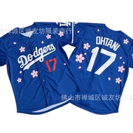 Same Day Delivery!!Dodge 17 Blue Sakura Ohtani jersey Otani Shohei Baseball jersey
