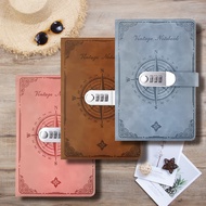 Retro Password Notebook With Lock Diary Book Student Vintage Password Lock Notebook Supplies