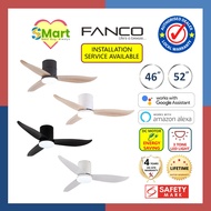 Fanco Rito 3 Smart Wifi DC Motor Ceiling Fan with Remote Control &amp; LED