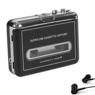 Portable Stereo USB Cassette Player Black Cassette Tape to MP3 Converter Recorder Capture Audio Musi