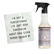All Purpose Cleaner Bundle - Mrs Meyers Multi-Surface Cleaner 16 oz Lavender with Reusable Swedish D