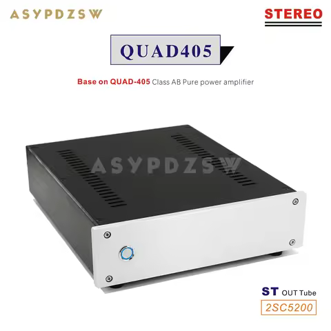 Stereo QUAD405 Class AB Pure power amplifier Base on QUAD-405 circuit 100W+100W With speaker protect