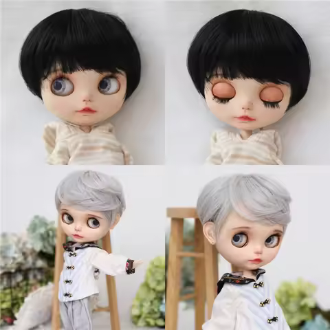 9-10 inch Blyth Qbaby Amydoll Wig Collection Of Short Hair