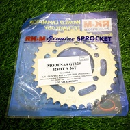 RKM Rear Sprocket KRR/Dinamik/GT128 428H (33T➡️42T chrome colour