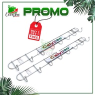 2 PCS Kapstok Stainless Polos Tempel Dinding Jemuran Baju Murah Capstok Capstock Kapstock 8 Kait Jum