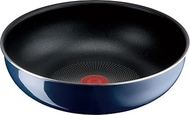 Tefal T-fal L43719 Frying Pan with Removable Handle, 11.0 inches (28 cm), Deep Frying Pan, Non-sticking, Notification Mark for Optimal Temperature, For Gas Fire, Ingenio Neo Royal Blue Intense Wok