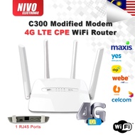 Modified Smart Router 4G CPE C300 SUPPORT UNLIMITED SIM CARD HOTSPOT DATA MODEM 150Mbps