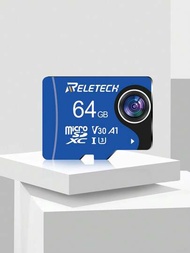 Reletech 1入u3 A1記憶卡micro Sd記憶卡tf卡用於行車記錄器/手機/平板電腦/相機/顯示器/無人機,32gb 64gb 128gb 256gb 512gb可選