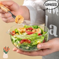UMISTYDREAM9IQ0 Glass Bowl, Baking Japanese Salad Bowl,  350/600ml Transparent Yogurt Bowl Fruit