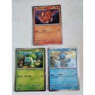 Pokemon 151 svp046 svp047 svp048 charmander squirtle bulbasaur holo promo card