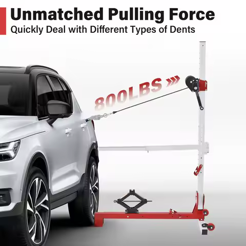 Adjustable Car Dent Remover Tool 1322.77Lbs, Auto Body Paintless Dent Repair Puller Kit with Frame P