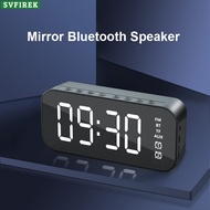 Bluetooth Speaker With Makeup Mirror Alarm Clock Music Player FM Radio Subwoofer LED Screen Display