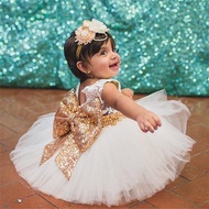∏☎Baby Girl Dresses For Baby Kids 1 2 Years Old  Birthday Party Dress Children Elegant Prom Gown Inf