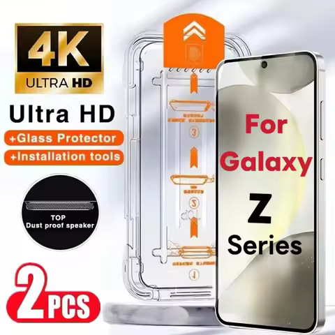 2Pcs High-Definition Tempered Glass Screen Protector for Galaxy Z Fold2, Z Fold3, Z Fold4, Z Fold5, 