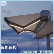 Retractable Awning Folding Patio Outdoor Deck Eaves Yard Rainproof Canopy Electric Fully Automatic