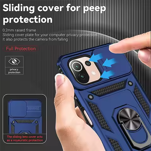 For Xiaomi Mi 11 Lite Case Magnetic Holder Ring Armor Shockproof Funda For Mi11 Lite 5G NE Mi 11 Lig