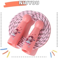NIUYOU Jump Rope, Cotton Rope Plastic Handle Skipping Ropes, Portable Exercise Training Sport Equipment Adjustable Jump Rope Outdoor