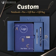 Custom Print Set Notebook Berkotak  | Pakej Kotak, Notebook, Pen Hadiah Hari Guru| Boleh Print Nama 