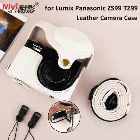 for Panasonic Lumix DC-ZS99 DC TZ99 Camera Case Retro Bag Leather Protective Cover Battery Opening B
