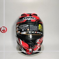 HELM INK STEALTH SAMURAI RED FLUO DOUBLE VISOR INK FULL FACE