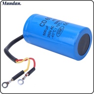 MUNDAN CD60 Start Capacitor, 250VAC 500uF CD60 Run Capacitor, Durable Wire Included Round Capacitor 
