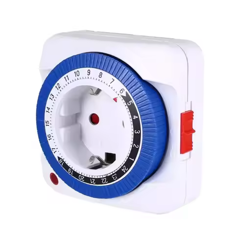 24 Hours Timer Switch Timer Plug in Mechanical Grounded Programmable Smart Countdown loop Switch Soc
