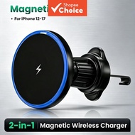 Magsafe 15w Car Charger Wireless Mount & Stand Automatic for Iphone 16 15 Pro
