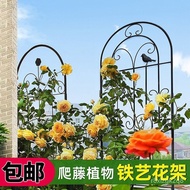 W-8&amp; Outdoor Pastoral Wrought Iron Flower Lattice Rose Rose Moon Park Fence Flower Stand Indoor Plant Support Climbing F