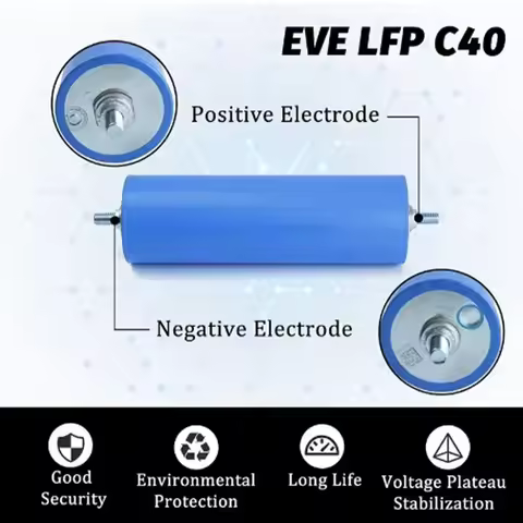 New 3.2V 20Ah C40-eve lifepo4 battery 12V 24V 48Vcar motor modification A-level lithium iron phospha