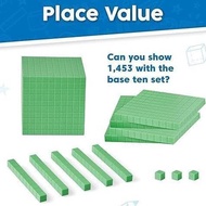 Hand2mind Green Foam Base Ten Blocks Complete Set Place Value Blocks
