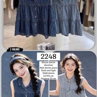 2245 denim blouse Wanita