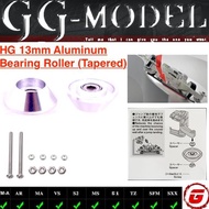 REP TAMIYA 95497 hg 13MM TAPERED ALUMINUM ROLLERS RINGLESS SILVER