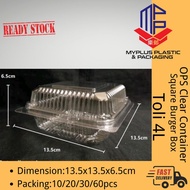 Toli 4L / Go 5LFood Tray / Plastic Tray / Bakery Disposable Donuts Box/ Square Burger Box 10/20/30/6