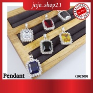 | 925 Silver CZ Colour Stones Pendant | 925 纯银 颜色锆石吊坠 | Loket Batu CZ Warna Preak 925