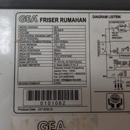 chest freezer gea ab 336 bekas