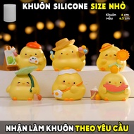 HAM PLAYING CHICKEN silicone mold 4.5cm, 3D, 2D, statue mold, jelly, pudding, log