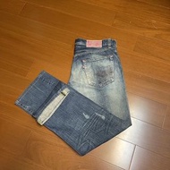 (Size L)  愛德恩 Edwin 仿舊紅標破壞牛仔褲(3M36)