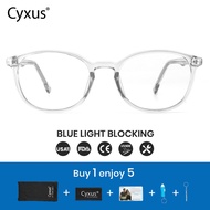 Cyxus Anti Blue Computer Glasses Clear PC  And Frame For Women Men 8561
