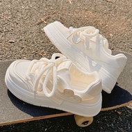 Korean Style Breathable Mesh White Shoes Female 2026 Summer New Student Hundred Wide-Leg Pants Thick