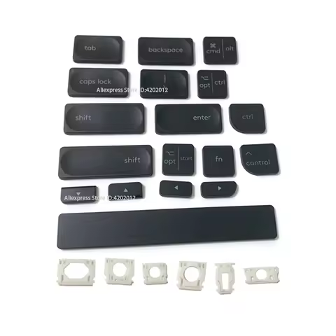 New Replacement Keyboard Laptop KEY & Clips For Logitech MX Keys Mini GreyBlack down left right Fn S