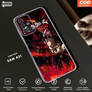 HP Samsung A51 Case Samsung A51 BLACK COVER Motif - Clear Case - Softcase ThickBENING - Casing Premi